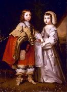 unknow artist Portrait of Louis XIV and his brother Spain oil painting artist